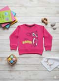 Graphic Deer Sweatshirt _ Hot Pink