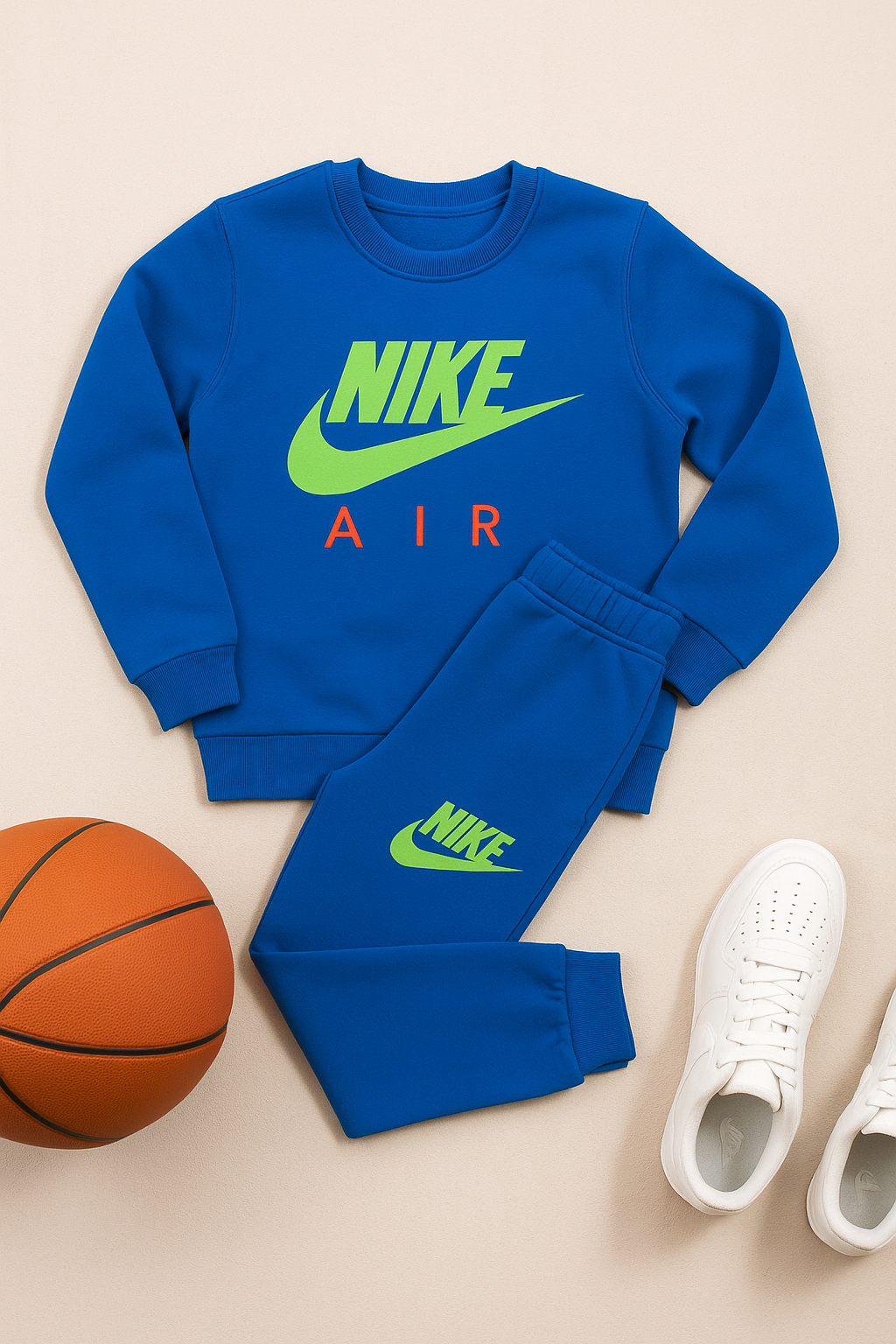 Graphic Nike  Sweatshirt with Trouser(2 piece) _ Blue