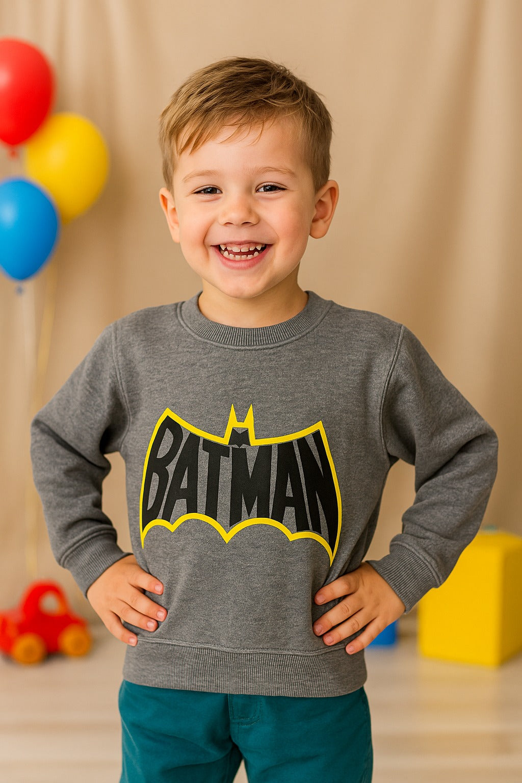 Graphic Batman Sweatshirt _ Grey