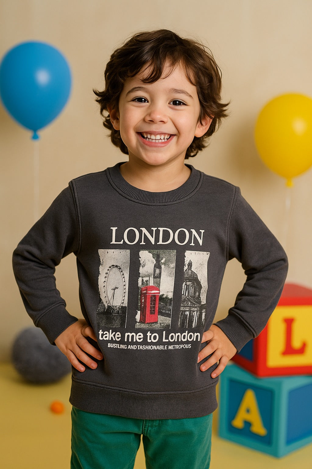 Graphic London Sweatshirt _ Grey