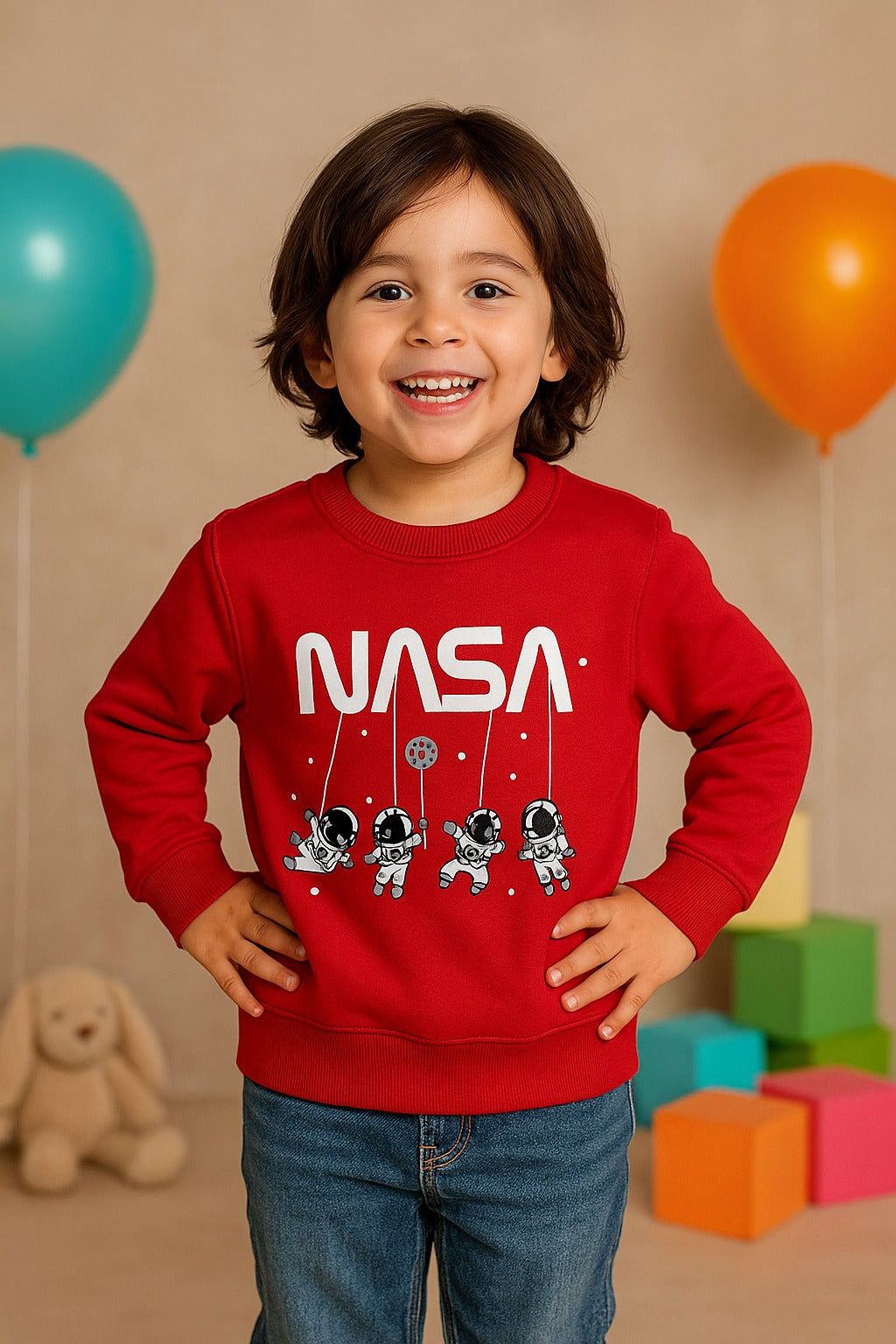 Graphic NASA Sweatshirt _ Red
