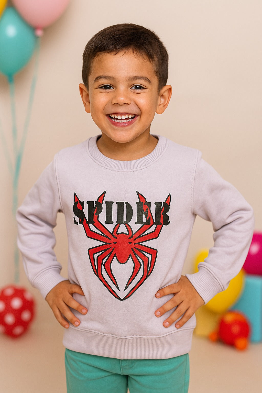 Graphic Spider Sweatshirt _ Off White