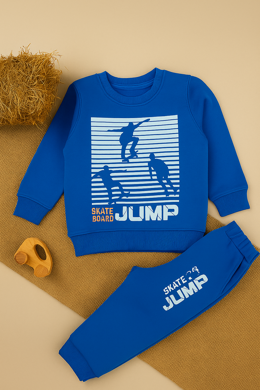 Graphic Jump Sweatshirt with Trouser(2 piece) _ Blue